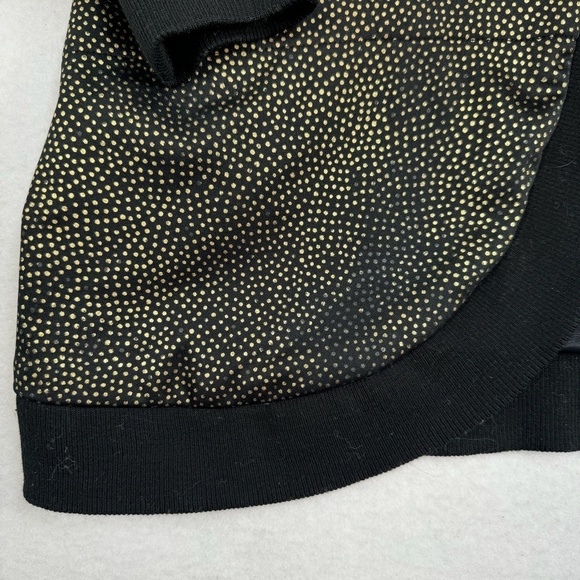 Barucci Exclusive Button Jacket Mens Size 50 Black Gold Dot Metallic Vintage - Picture 8 of 10